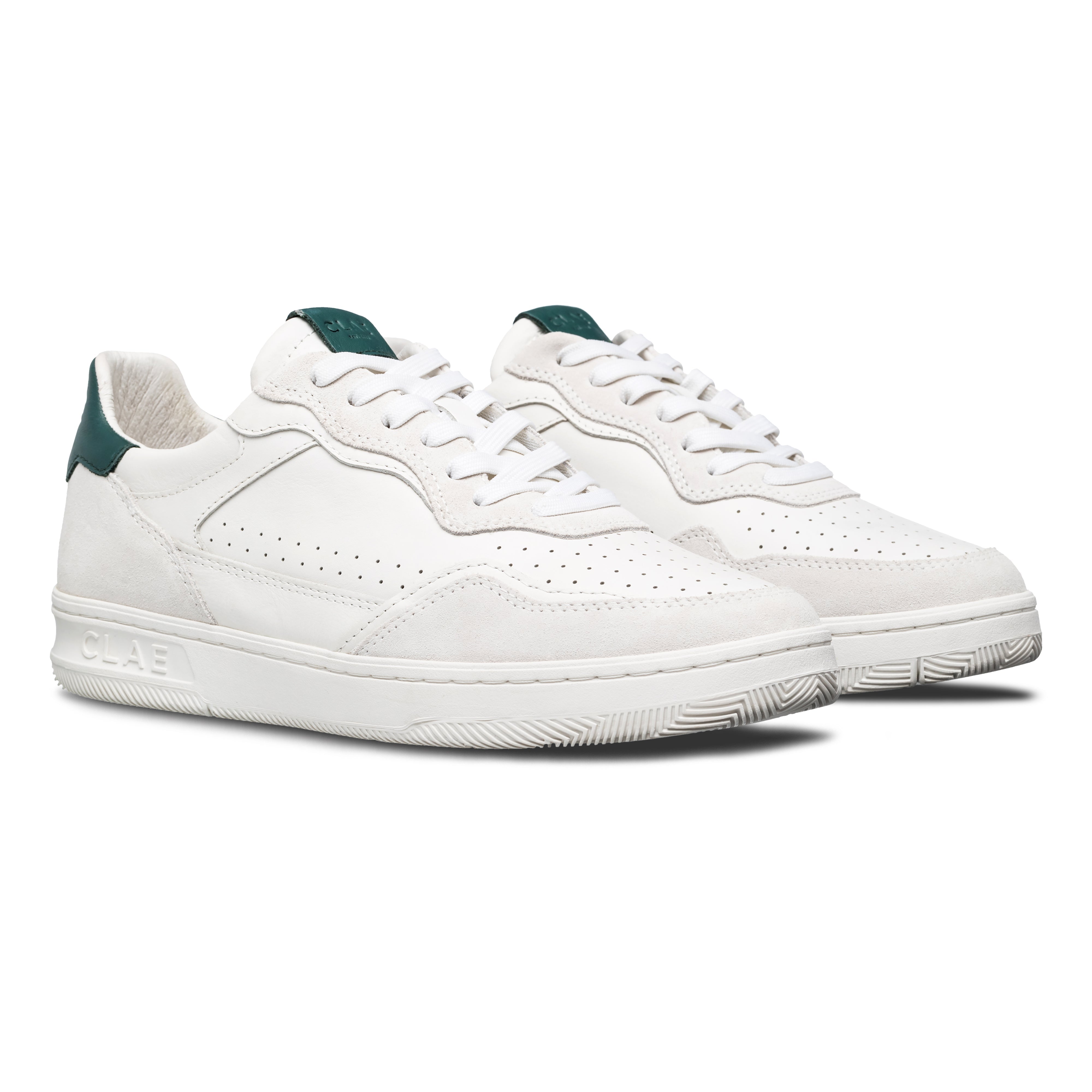 Haywood court shoe in White Pine Needle with Premium Court (PC) outsole made of 30% natural rubber, sole view.